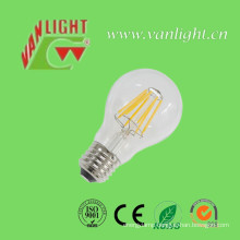 A60 6watt LED Filament Bulb Lamp with CE, RoHS